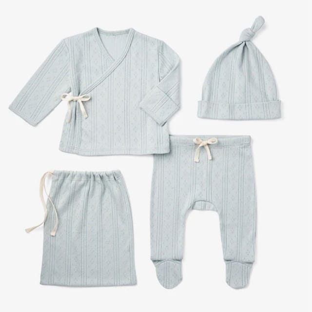 EB 4Pc Pointelle Gift Set-Blue-Newborn
