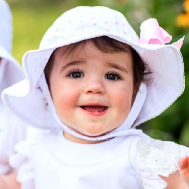 WO Reversible Moonstitch Brim Sun Hat - White Rosebud