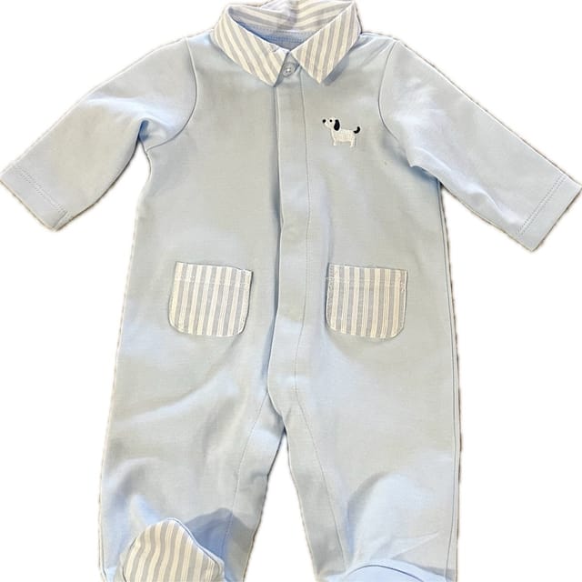 LM Pima Cotton Blue Footie-Puppy