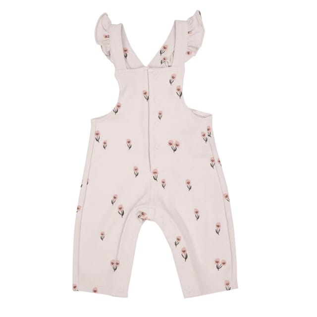 AD Front Snap Ruffle Overall-Pretty Pink Floral