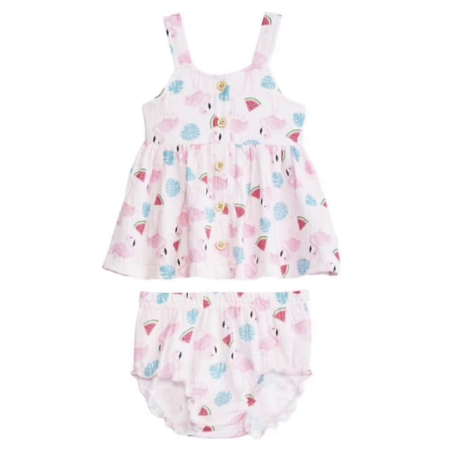 BE 2Pc Watermelon & Flamingo Print Set