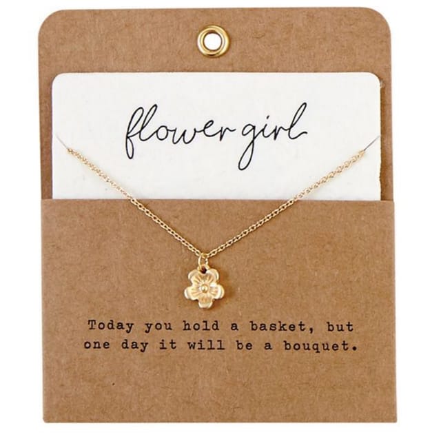 MP Flower Girl Charm Necklace