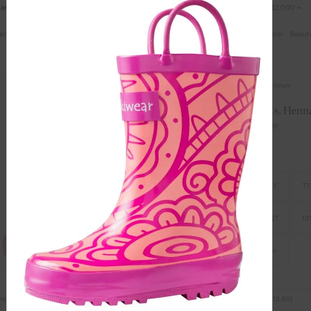Oaki Loop Handle Rainboots-Henna Pink