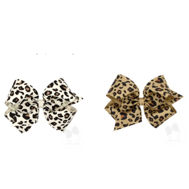 WO King Leopard Print Grosgrain Bow-Asst.
