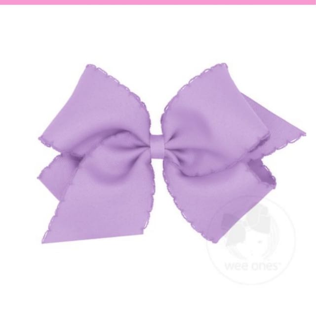 WO King Grosgrain Bow w/Moonstitch Edge-Asst.