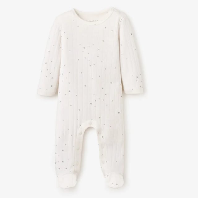 EB Organic Cotton Ribbed Baby Jumpsuit-Stars