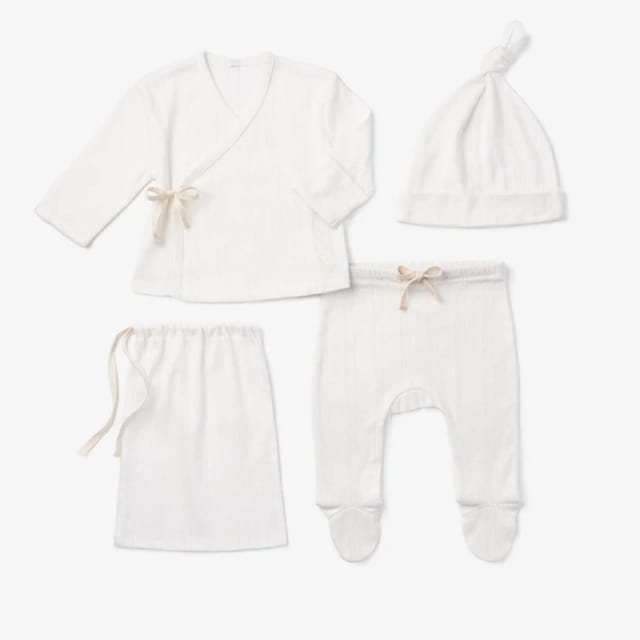 EB 4Pc Pointelle Gift Set-White-Newborn