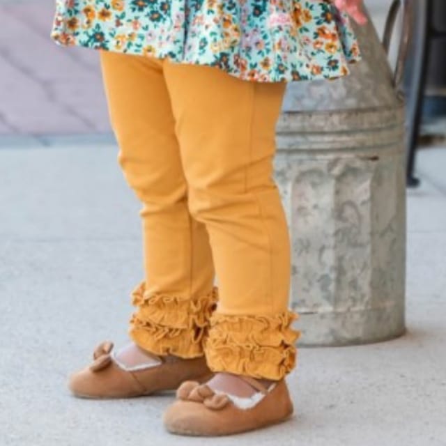 RB Everyday Ruffled Leggings-Honey