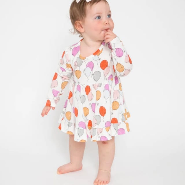 AD Twirly Bodysuit Dress-Balloons