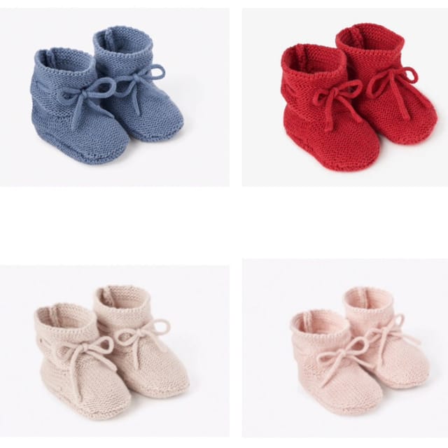 EB Garter Knit Baby Booties-Asst.