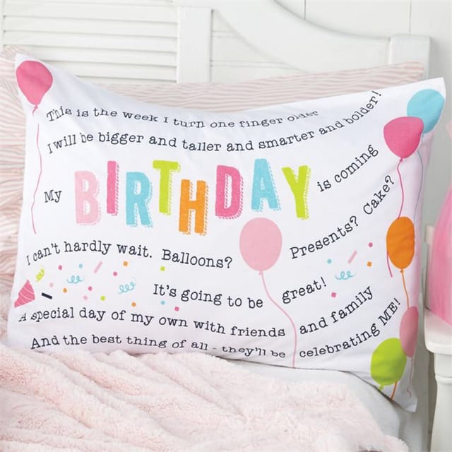 MP Birthday Girl Printed Pillowcase