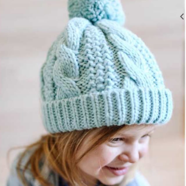 HL Cable Knit Beanie-Seaglass