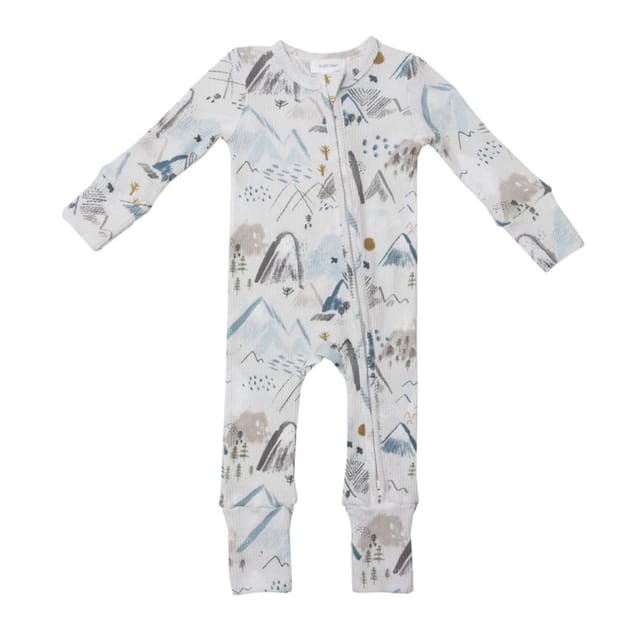AD Convertible 2Way Zipper Romper-Mountains