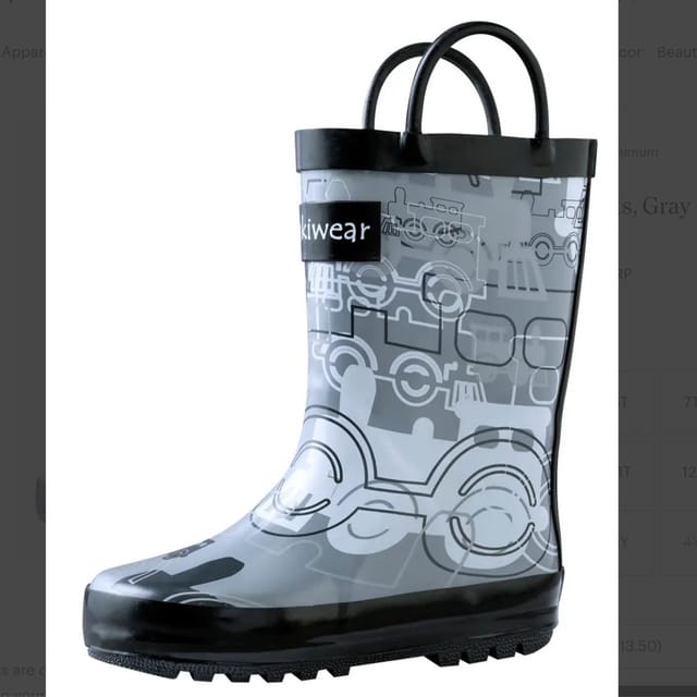 Oaki Loop Handle Rainboots-Trains