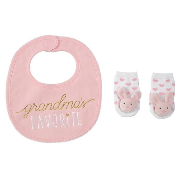 MP Pink Grandma's Favorite Bib Set