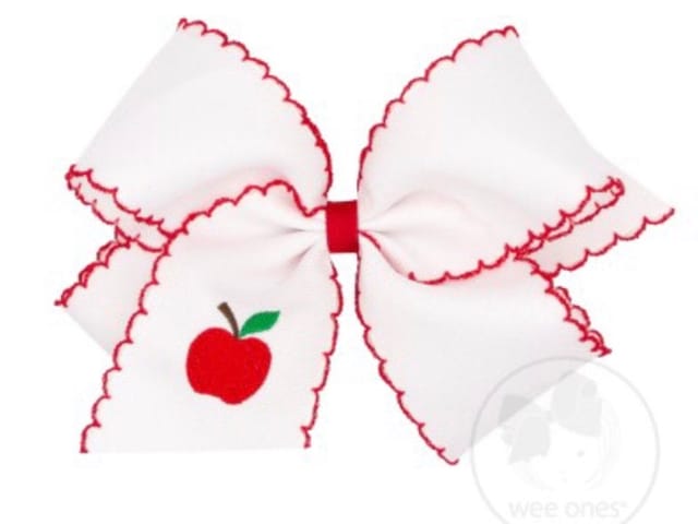 WO King Moonstitch Emb. Apple Bow