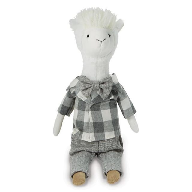 MP Plush Llama Doll-Plaid