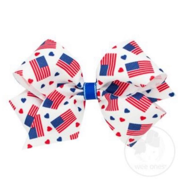 WO King Patriotic Grosgrain Bows-Asst