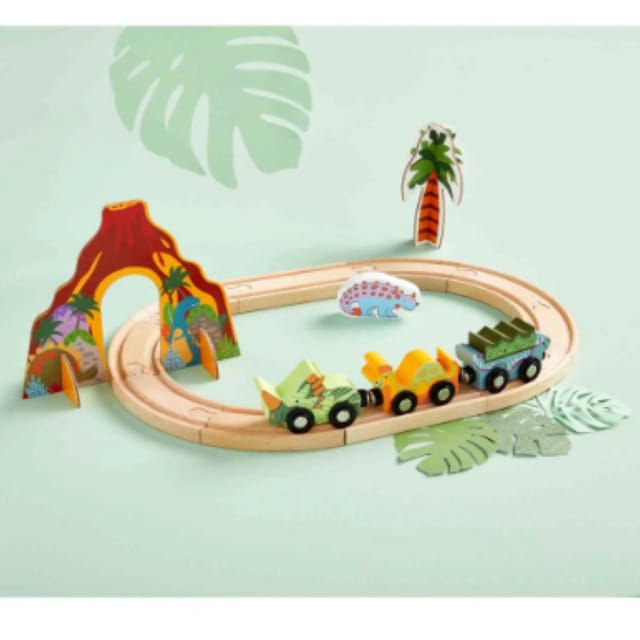 MP Wooden Dino Train Set