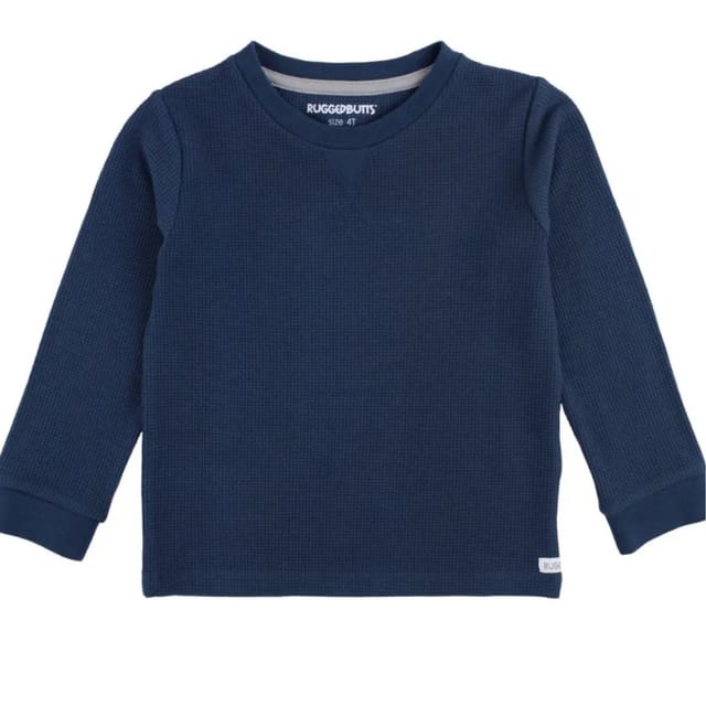 RB Waffle Knit LS Shirt-Dark Navy