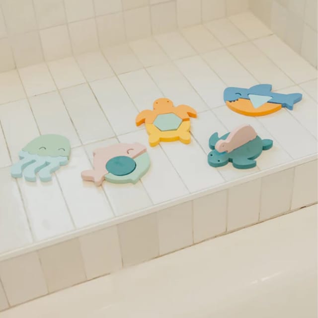Copper Pearl 15Pc Foam Bath Playset-Oceana
