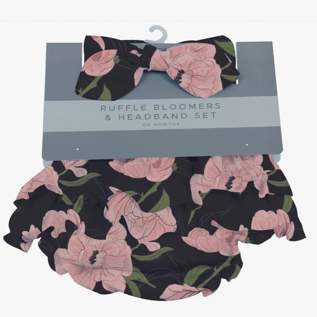 NC Bloomer & Headband Set-Peonies