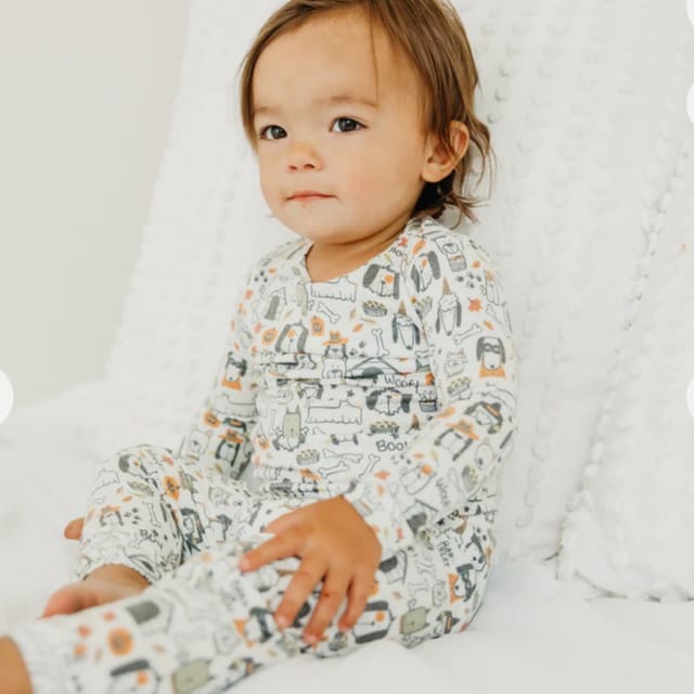 Copper Pearl Long Sleeve 2Pc PJ Set-Bones-4T