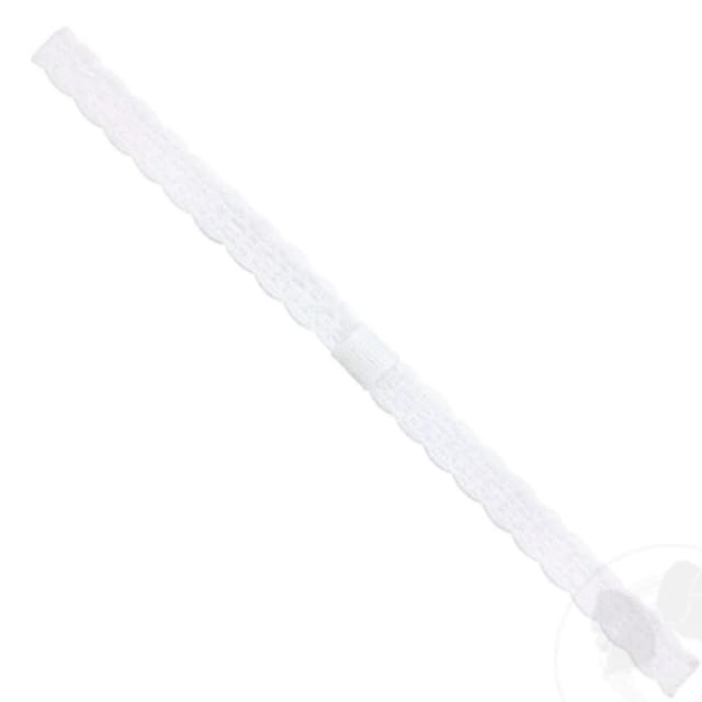 WO Add-A-Bow Narrow White Lace Headband