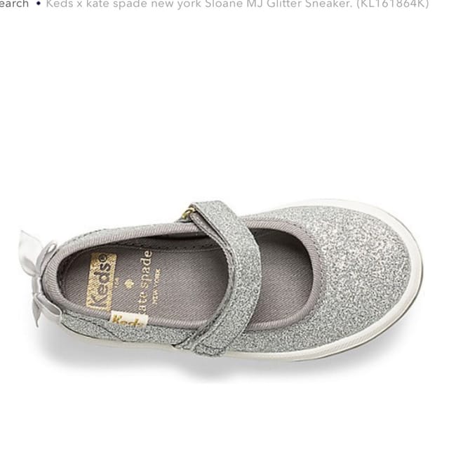 Kate Spade Keds-Sloane Mary Jane-Silver