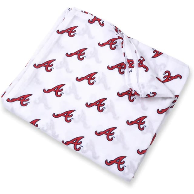 TLA MLB Muslin Swaddle Blanket-Braves