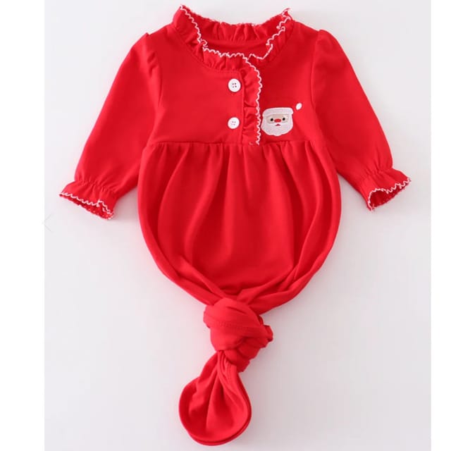 HD Red Embroidered Santa Gown