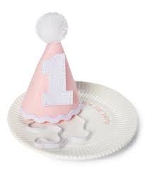 MP Cake Plate & Party Hat Set-Asst