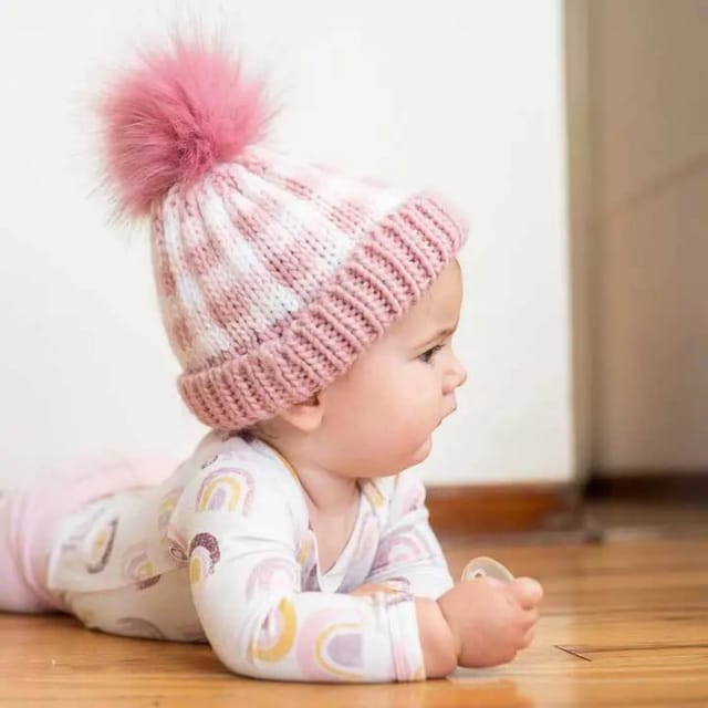 HL Buffalo Check Beanie-Pink