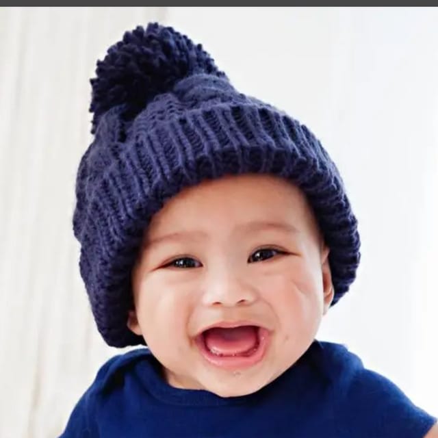 HL Cable Knit Beanie-Indigo