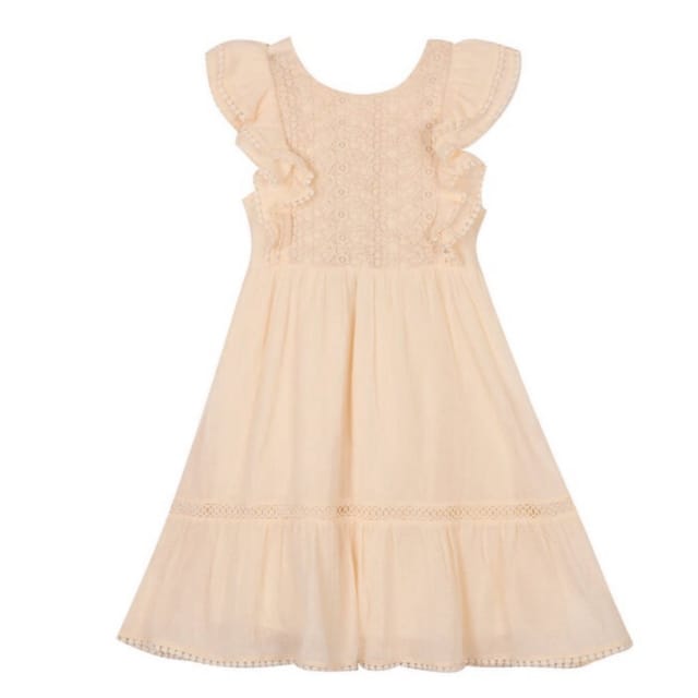 RE Cream Tiered Dress