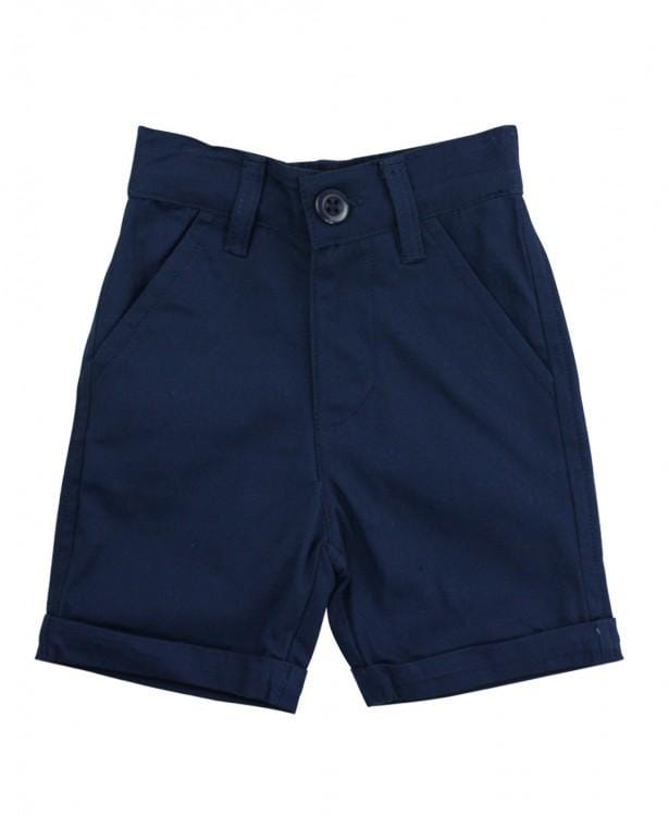 RB Navy Cuffed Chino Shorts