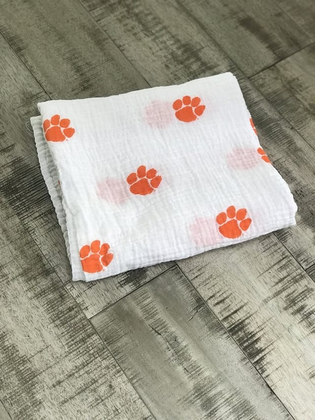 TLA Muslin Swaddle Blanket-Clemson