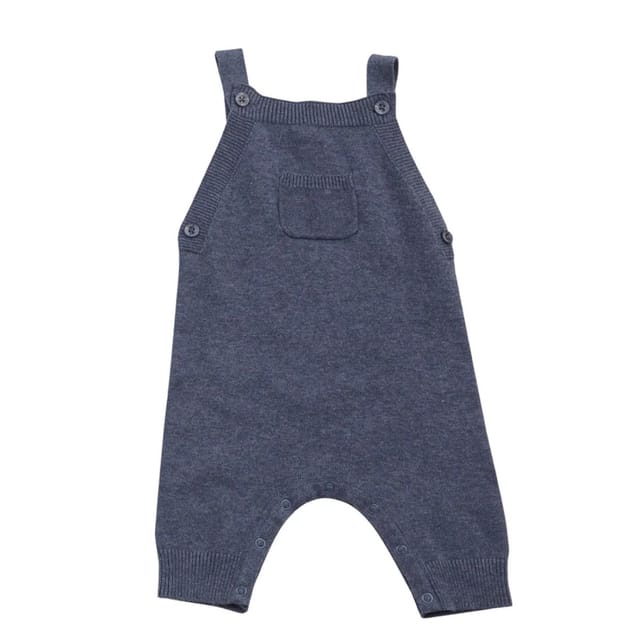 AD Knit Overall-Heather Blue