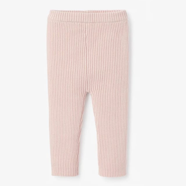 EB Knit Ribbed Leggings-Pink