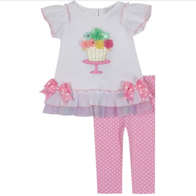 RE Embelished Birthday Cake 2Pc Set w/Leggings