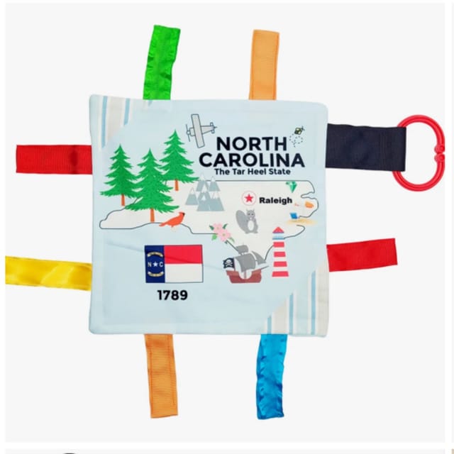 BJC Baby Crinkle Tag Toy-North Carolina