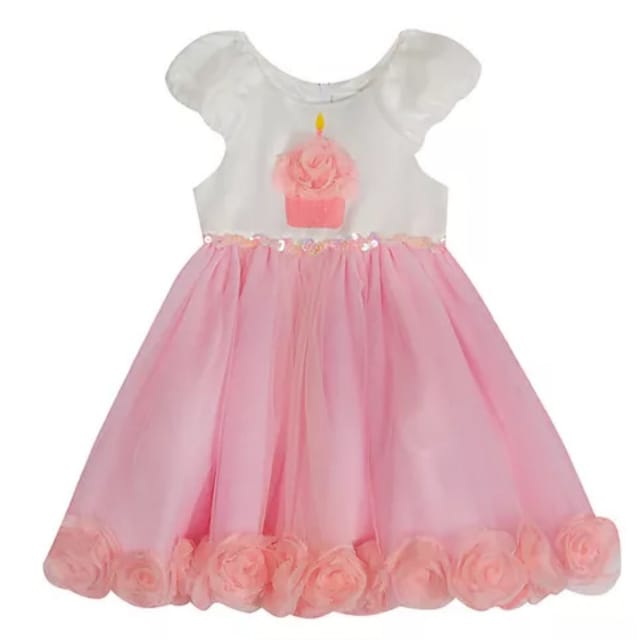 RE Satin & Tulle Birthday Cupcake Dress-2T