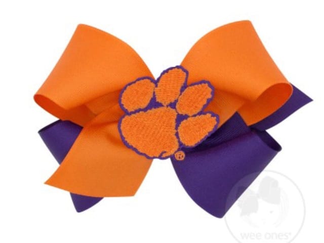 WO Clemson King Two-Tone Bow