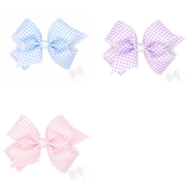 WO Med Gingham Print w/Moonstitch Edge-Asst.
