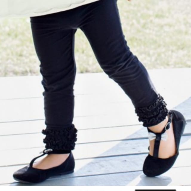 RB Everyday Ruffled Leggings-Black