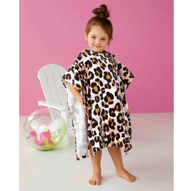 MP Poncho/Cover Up-Pink Leopard