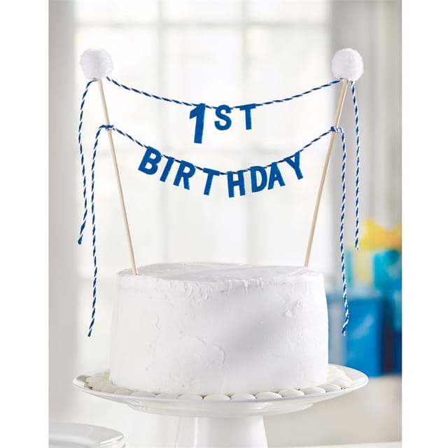 MP "1st Birthday" Cake Topper-Boy