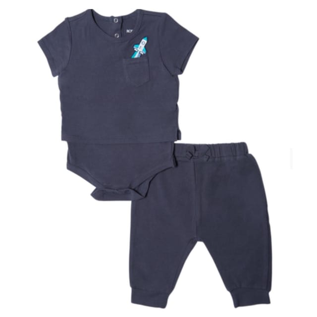 Robeez BdySt & Jogger Set-Navy