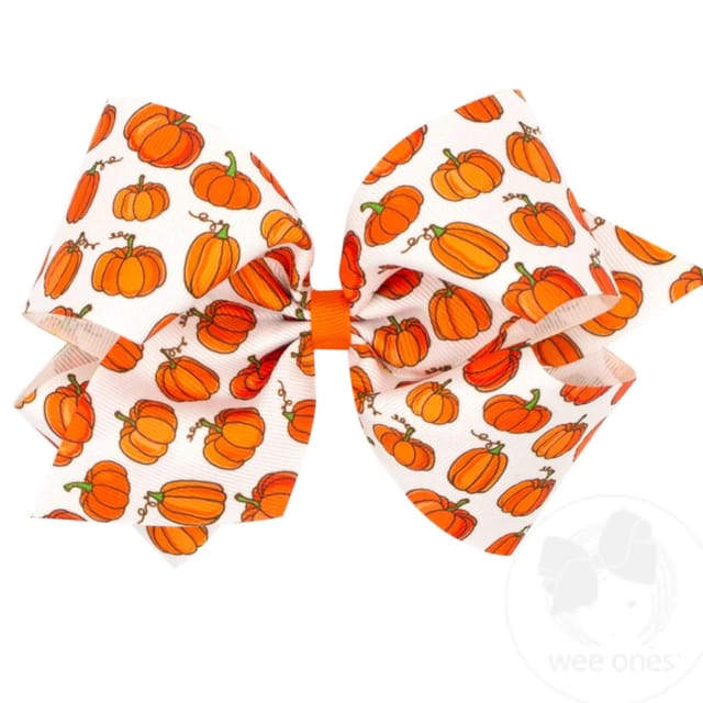 WO King Harvest Bow-Pumpkin White