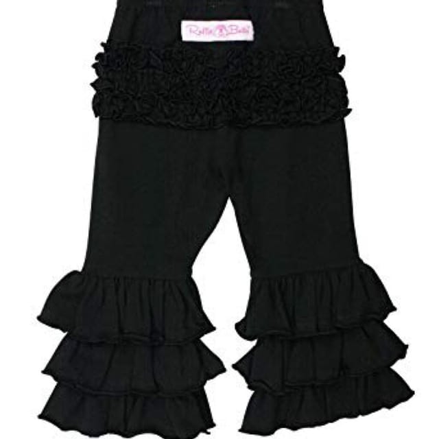 RB Ruffled Pants-Black